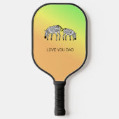 Vaderdag, Schattige Happy Kenyan Zebras Watch Pickleball Paddle (Voorkant)