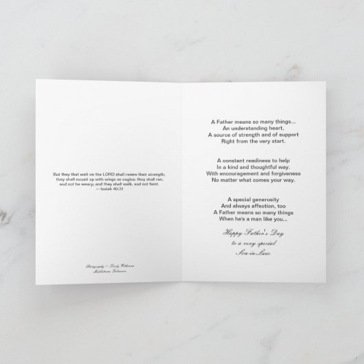 VADERDAG - SCHOONZOON - BALD EAGLE KAART (Binnen)