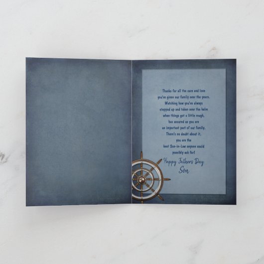 Vaderdag, Schoonzoon, Schepenstuurwiel, Roer Kaart (Binnen)