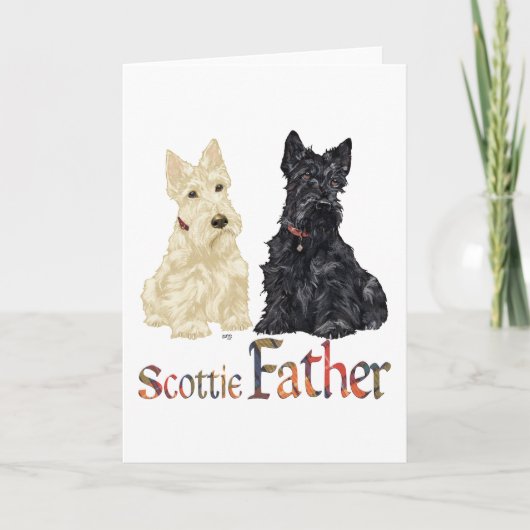 Vaderdag Schotse Terrier Kaart (Voorkant)