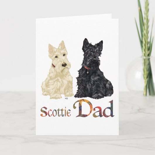 Vaderdag Schotse Terrier Kaart (Voorkant)