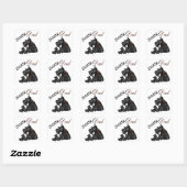 Vaderdag Schotse Terrier Vierkante Sticker (Vel)