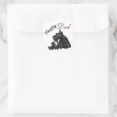 Vaderdag Schotse Terrier Vierkante Sticker (Tas)