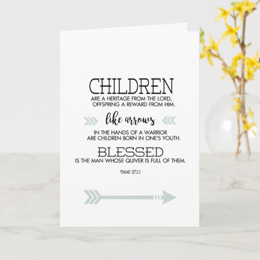 Vaderdag Schriftvers met pijlen Kaart (Gele Bloem)