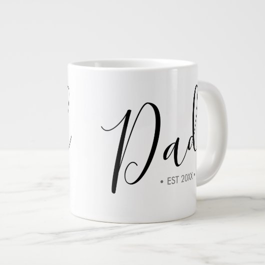 Vaderdag Script Dad Personalized Grote Koffiekop (Voorkant rechts)