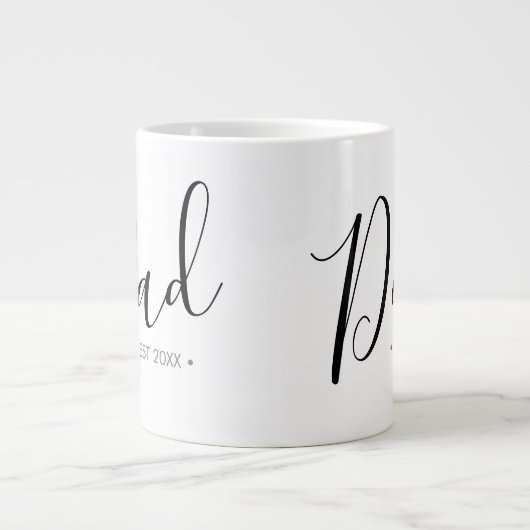 Vaderdag Script Dad Personalized Grote Koffiekop (Voorkant)