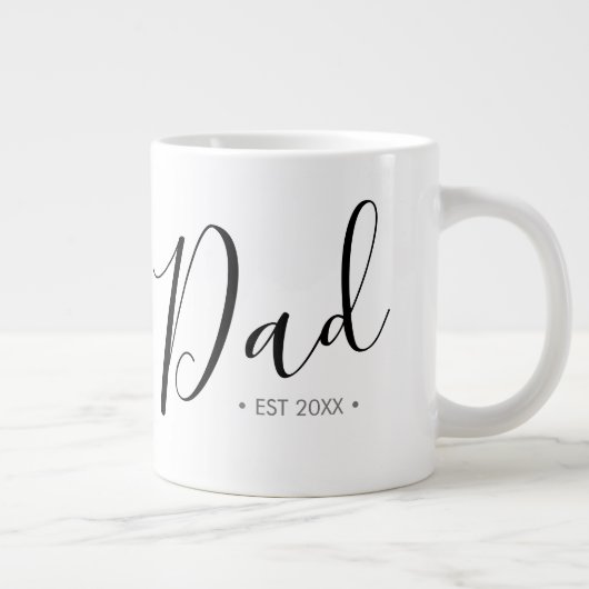 Vaderdag Script Dad Personalized Grote Koffiekop (Rechts)