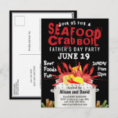 Vaderdag Seafood Boil Party Uitnodiging (Voorkant / Achterkant)