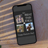 Vaderdag simpele 3 foto's collage beste vader ooit kaart