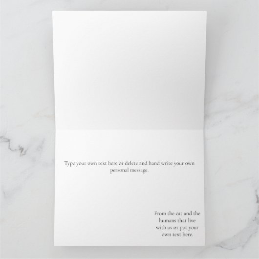 Vaderdag Sinaasappel Tabby Cat Bedankkaart (Binnen)