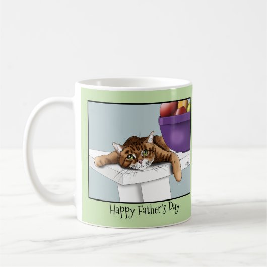 Vaderdag Sinaasappel Tabby Cat Koffiemok (Links)