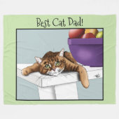 Vaderdag Sinaasappel TabbyCat Fleece Deken (Voorkant (Horizontaal))