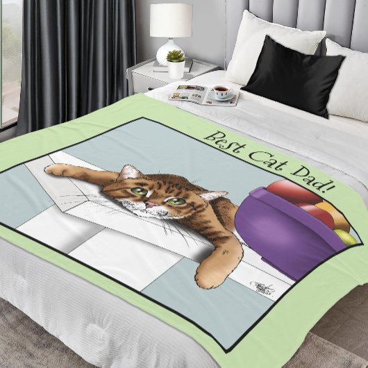 Vaderdag Sinaasappel TabbyCat Fleece Deken