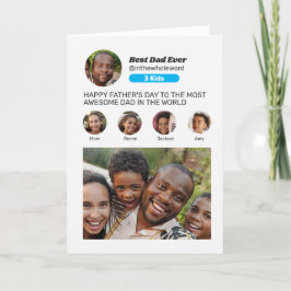 Vaderdag Social Media Instagram profielfoto Feestdagen Kaart