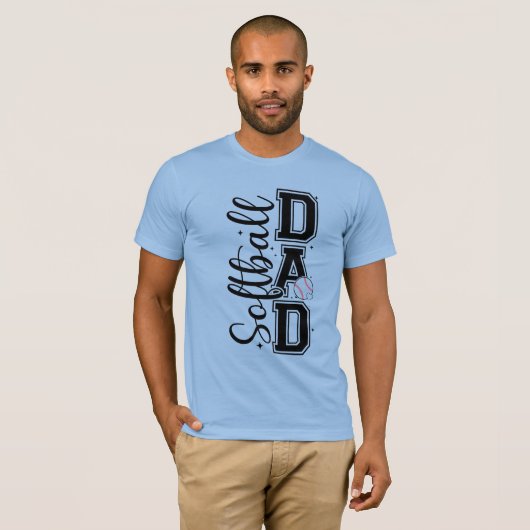 Vaderdag "Softbal Vader" T-shirt (Voorkant volledig)