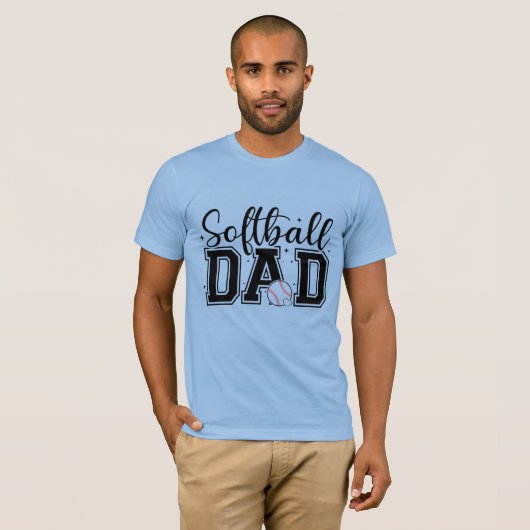 Vaderdag "Softbal Vader" T-shirt (Voorkant volledig)