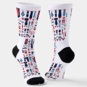 Vaderdag Sokken - Stijlvolle pictogrammen en geree (Gebogen)