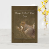 Vaderdag son - Natuur - Eekhoorn Kaart (Gele Bloem)