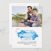 Vaderdag Splash Photo Wenskaart Feestdagenkaart (Voorkant / Achterkant)