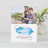 Vaderdag Splash Photo Wenskaart Feestdagenkaart (Staand voorkant)