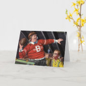 Vaderdag, sport Football Papa en zoon Kaart (Gele Bloem)