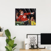  Vaderdag, sport Football Papa en zoon Poster (Thuiskantoor)