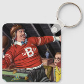  Vaderdag, sport Football Papa en zoon Sleutelhanger (Achterkant)