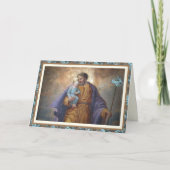 Vaderdag St. Joseph Baby Jesus Cross Lily Kaart (Voorkant)