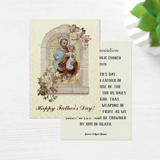Vaderdag St. Joseph Herdenking Heilige Kaarten Visitekaartje (Bureau)