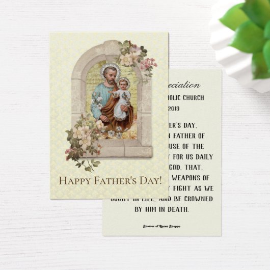 Vaderdag St. Joseph Herdenking Heilige Kaarten Visitekaartje (Bureau)