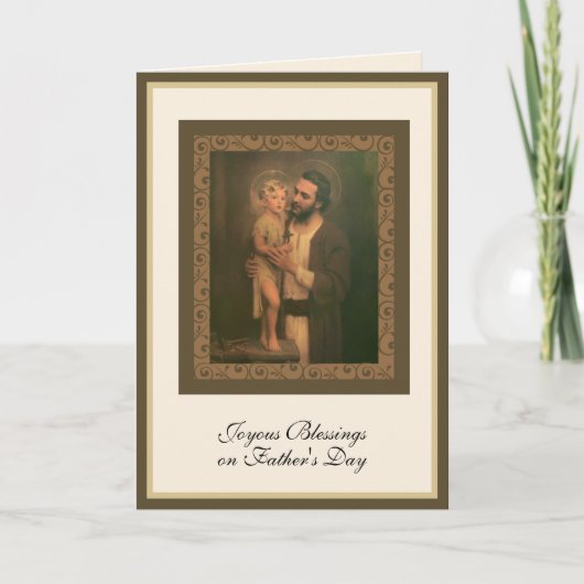 Vaderdag St. Jozef met kind Jezus Kaart (Voorkant)