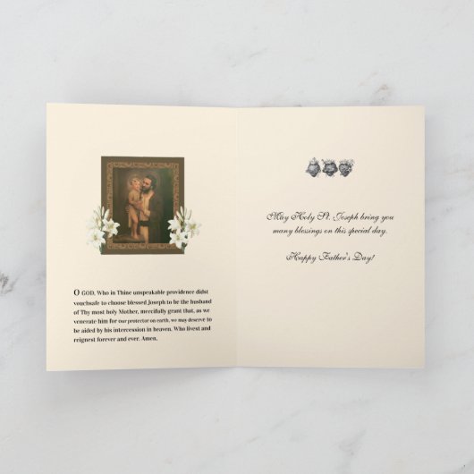 Vaderdag St. Jozef met kind Jezus Kaart (Binnen)