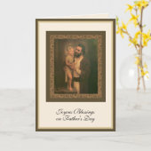 Vaderdag St. Jozef met kind Jezus Kaart (Gele Bloem)