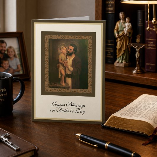 Vaderdag St. Jozef met kindje Jezus  Kaart