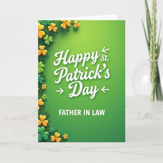 Vaderdag St. Patricks Dag Kaart (Voorkant)