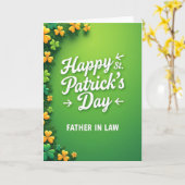 Vaderdag St. Patricks Dag Kaart (Gele Bloem)