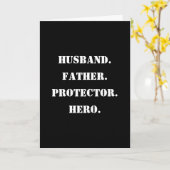 Vaderdag Stencil Husband Father Protector Hero Kaart (Gele Bloem)