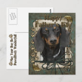 Vaderdag - Stenen poten - Dachshund - Winston Briefkaart (Voorkant / Achterkant)