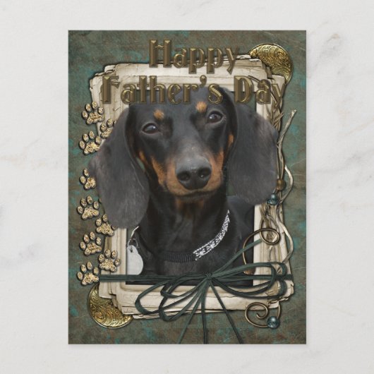 Vaderdag - Stenen poten - Dachshund - Winston Briefkaart (Voorkant)