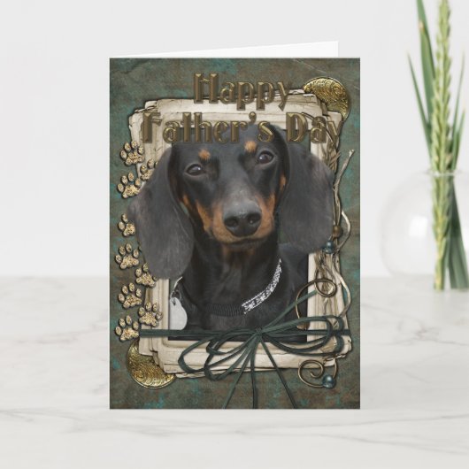 Vaderdag - Stenen poten - Dachshund - Winston Kaart (Voorkant)