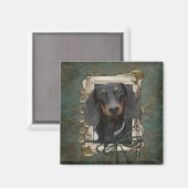 Vaderdag - Stenen poten - Dachshund - Winston Magneet (Voorkant / Achterkant)