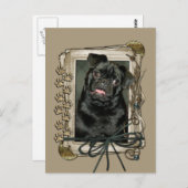 Vaderdag - Stenen poten - Pug - Ruffy Briefkaart (Voorkant / Achterkant)