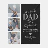 Vaderdag Step dad Photo Fleece Deken (Voorkant)