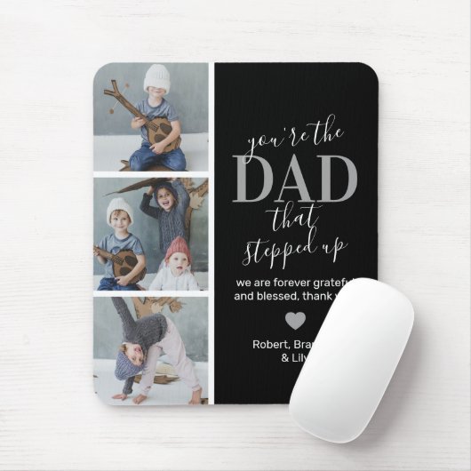 Vaderdag Step dad Photo Muismat (Met muis)