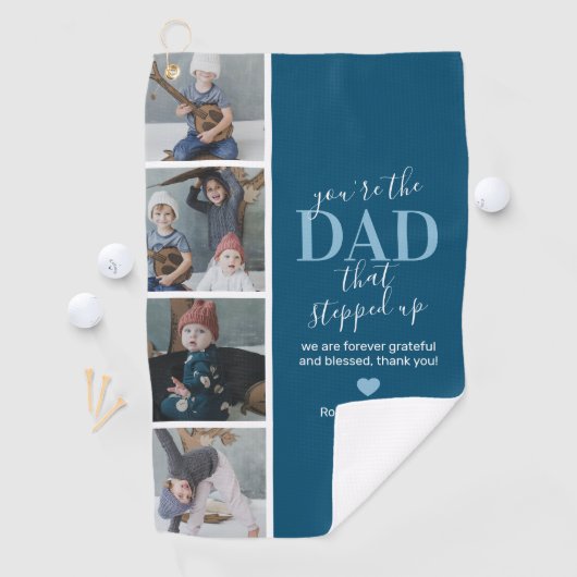 Vaderdag Stepdad Foto Golfhanddoek (Insitu)