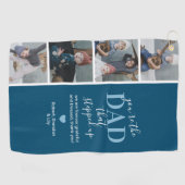 Vaderdag Stepdad Foto Golfhanddoek (Horizontaal)