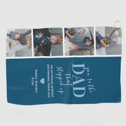 Vaderdag Stepdad Foto Golfhanddoek (Horizontaal)