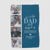 Vaderdag Stepdad Foto Golfhanddoek (Voorkant)