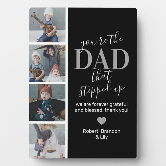 Vaderdag Stepdad Photo Plaque Fotoplaat (voorkant)