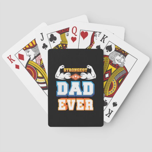 Vaderdag | Sterkste papa ooit Pokerkaarten (Achterkant)